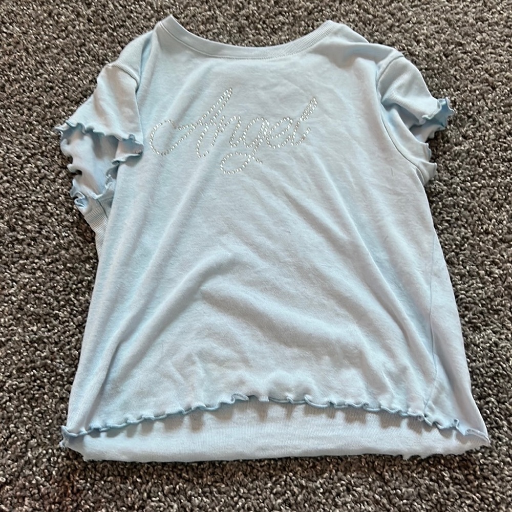 cropped blue angels shirt